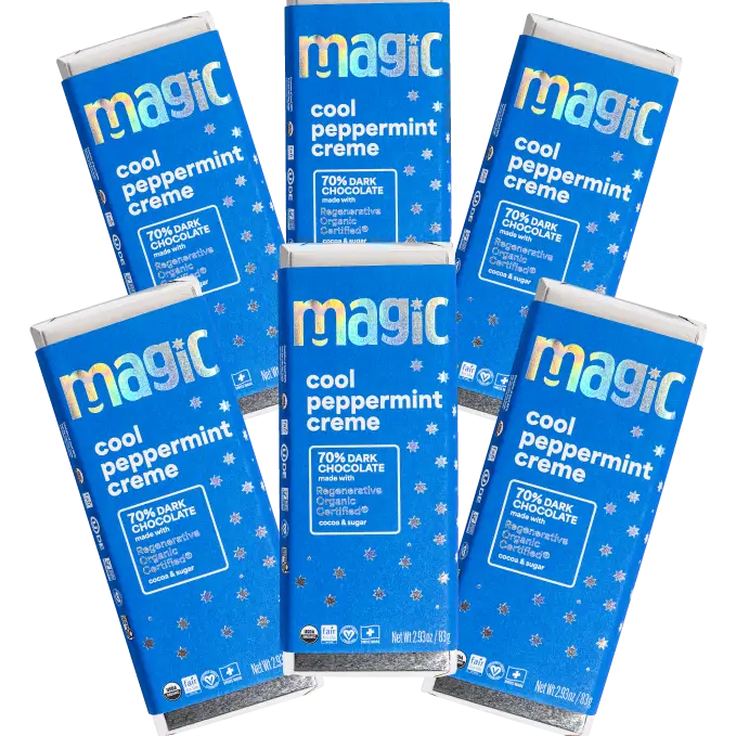 Cool Peppermint Creme 70% Dark Chocolate Bar - 12-pack