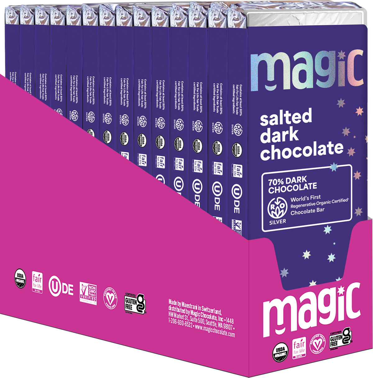 Salted Dark Chocolate Bar - 12-pack