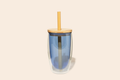 Reusable Glass Tumbler Cup + Bamboo Straw | Summer Best