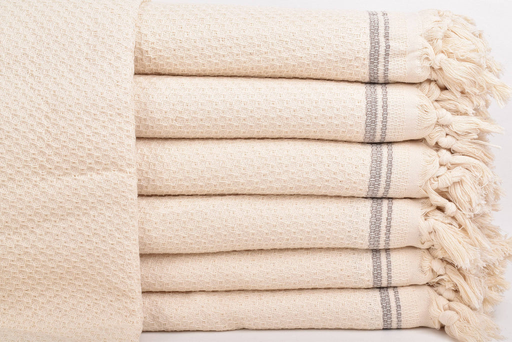 Handwoven Cotton Blanket, Luxurious Brown Throw