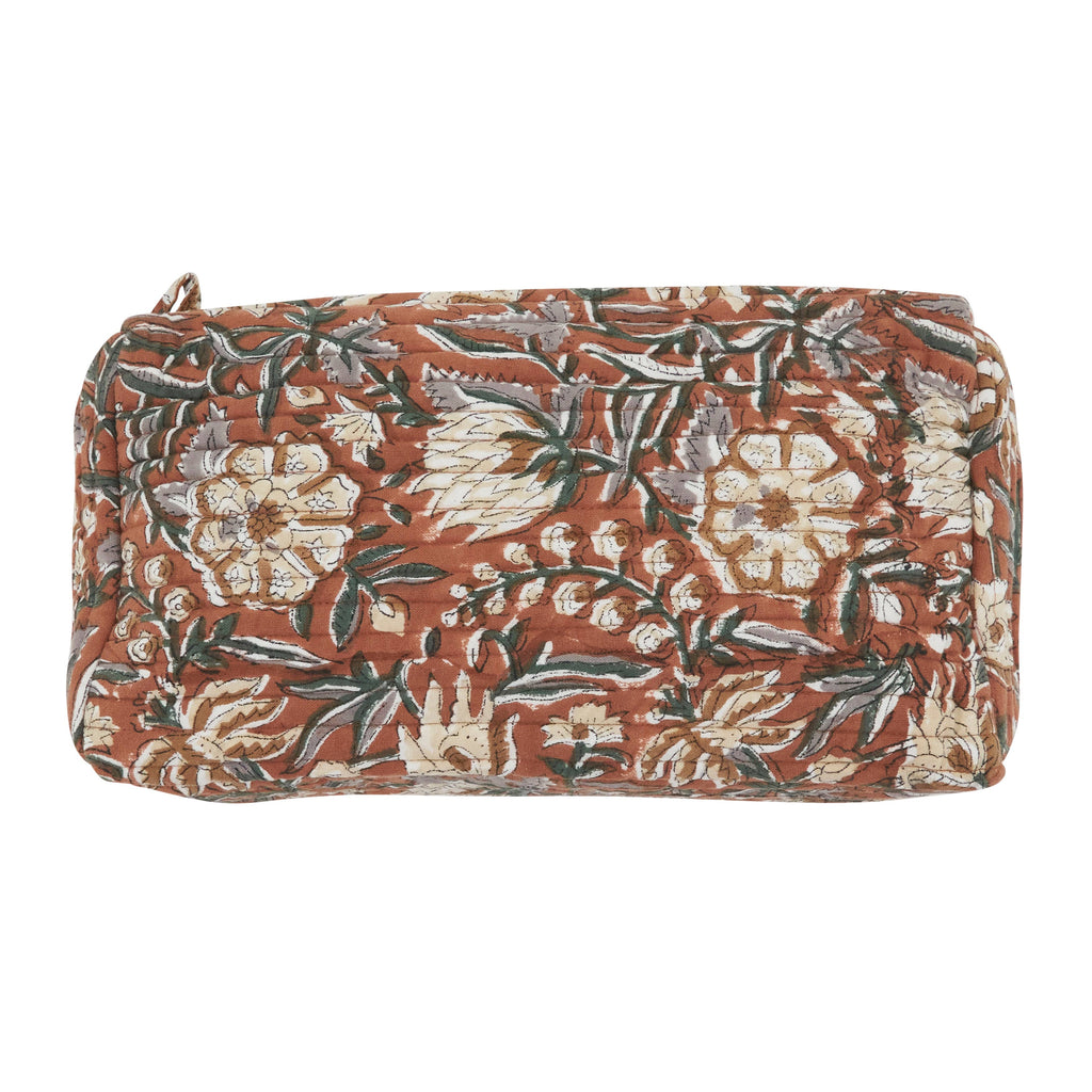Hand Block Print Cosmetic Bag