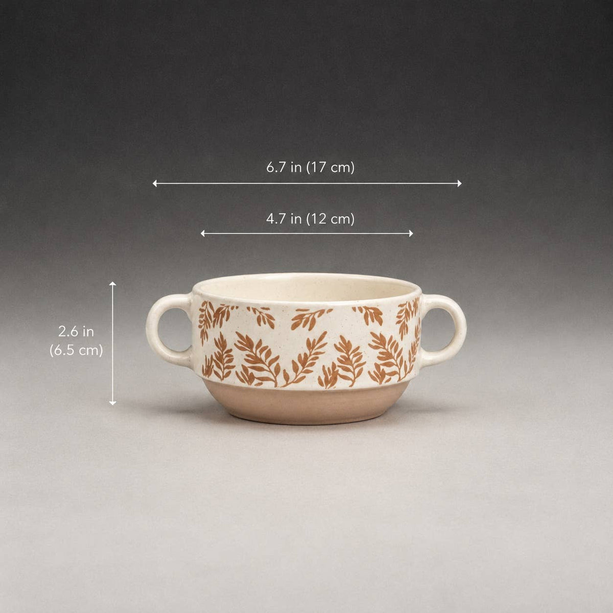 Irregular Handcrafted Ceramic Bowl with Handles