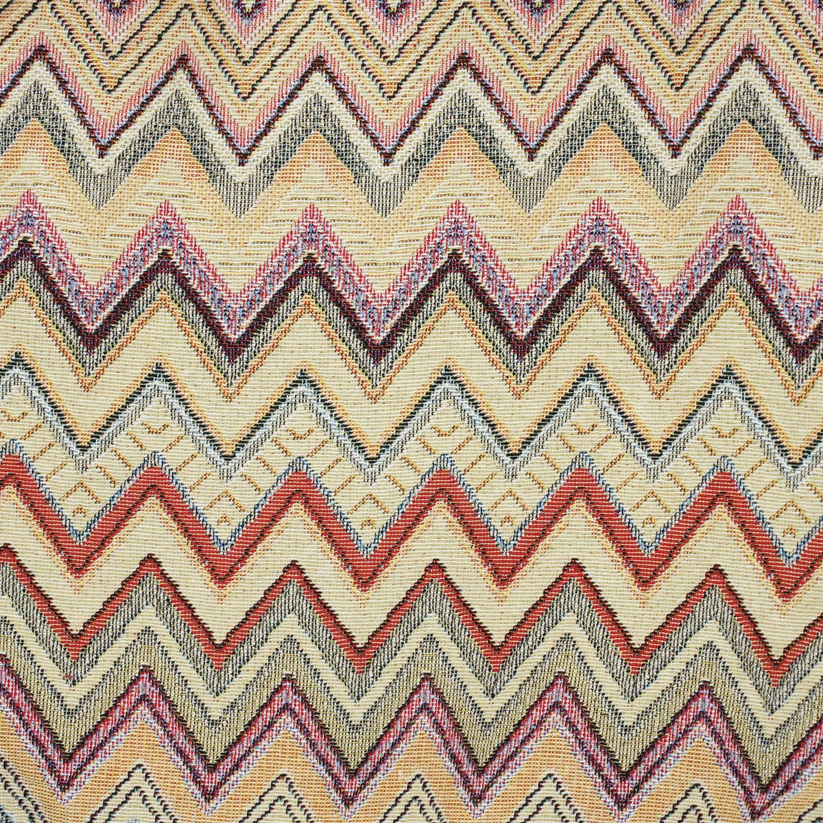 Zigzag Jacquard Large Squared Makeup Bag – Multicolor (Kers)