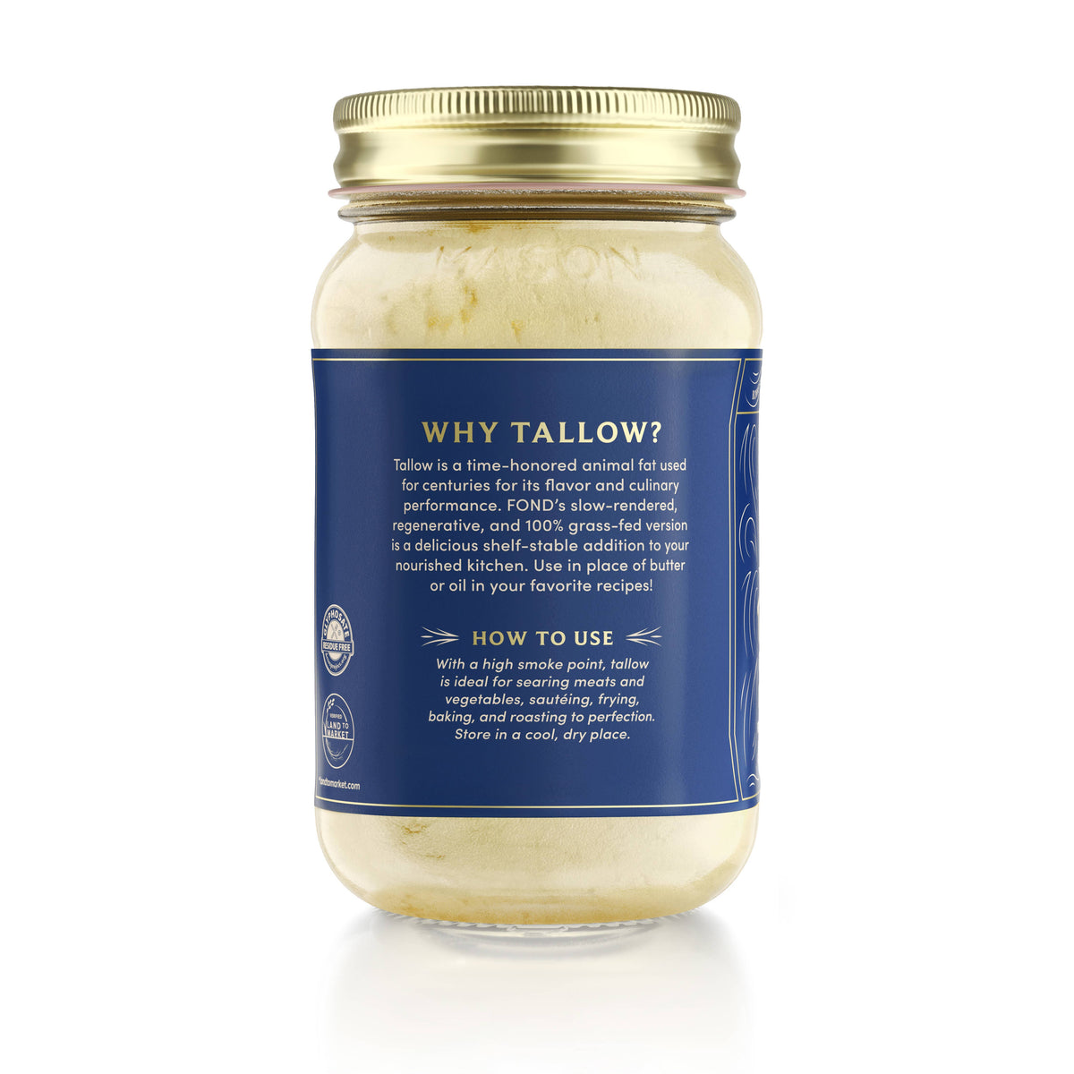 Pure & Unflavored Regenerative Beef Tallow 14oz