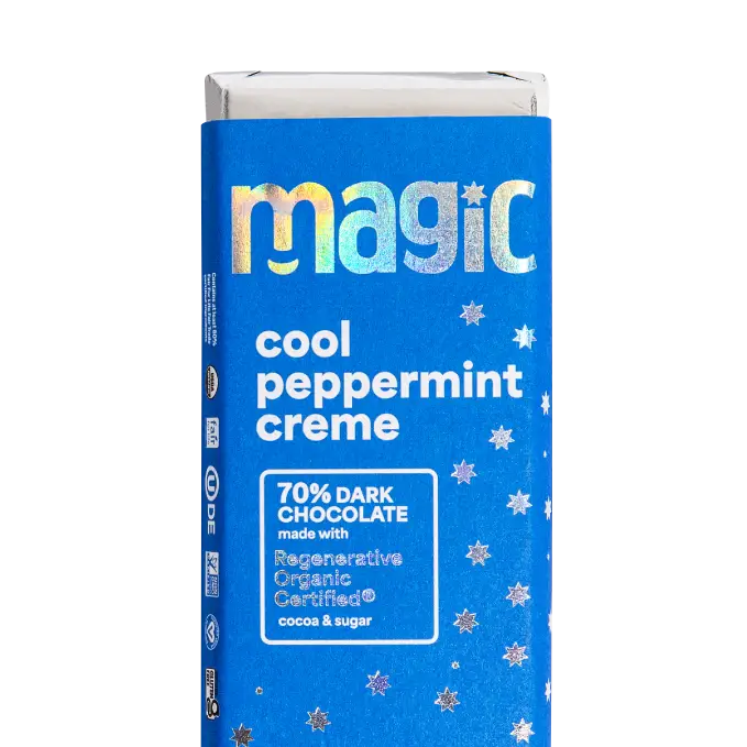 Cool Peppermint Creme 70% Dark Chocolate Bar - 12-pack