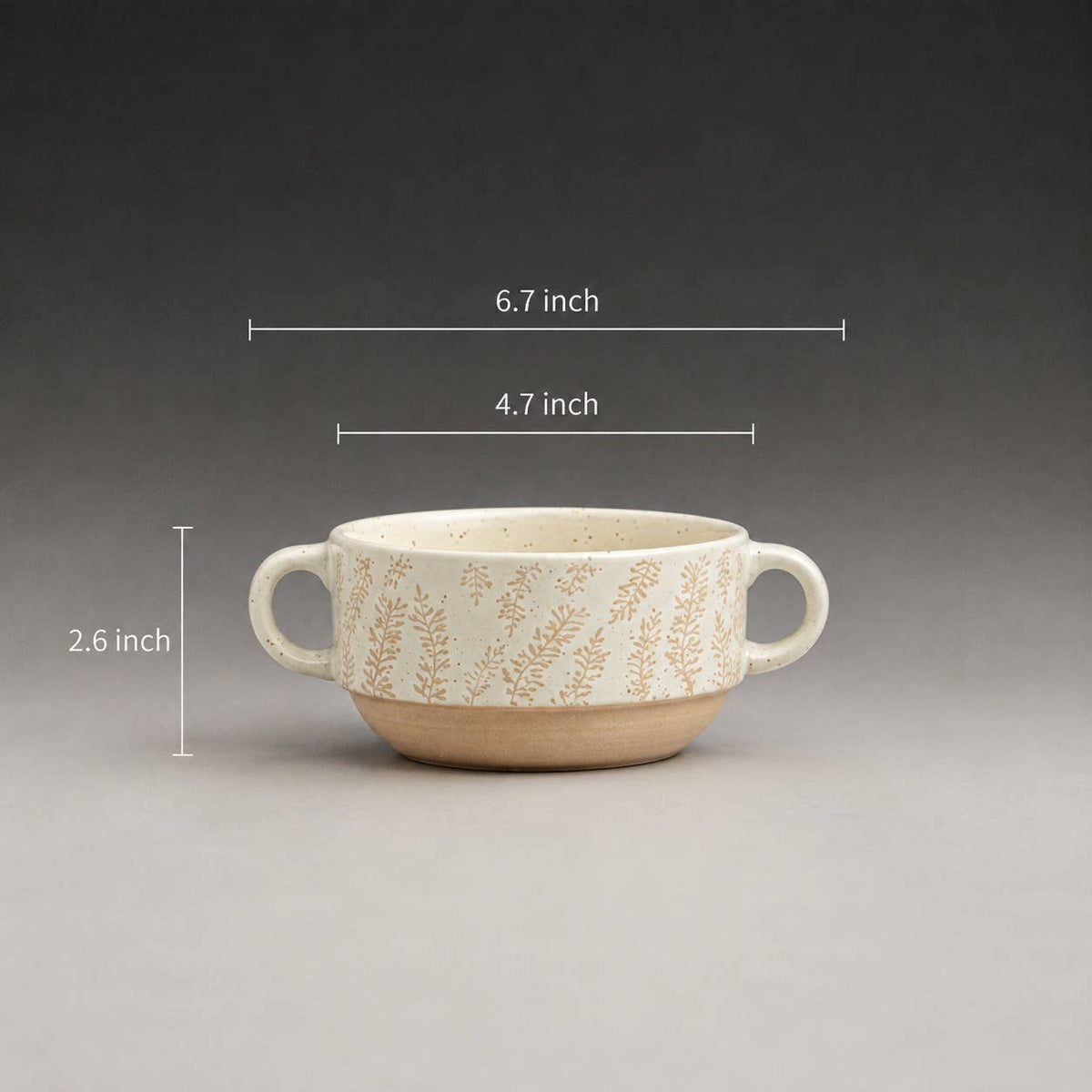 Irregular Handcrafted Ceramic Bowl with Handles