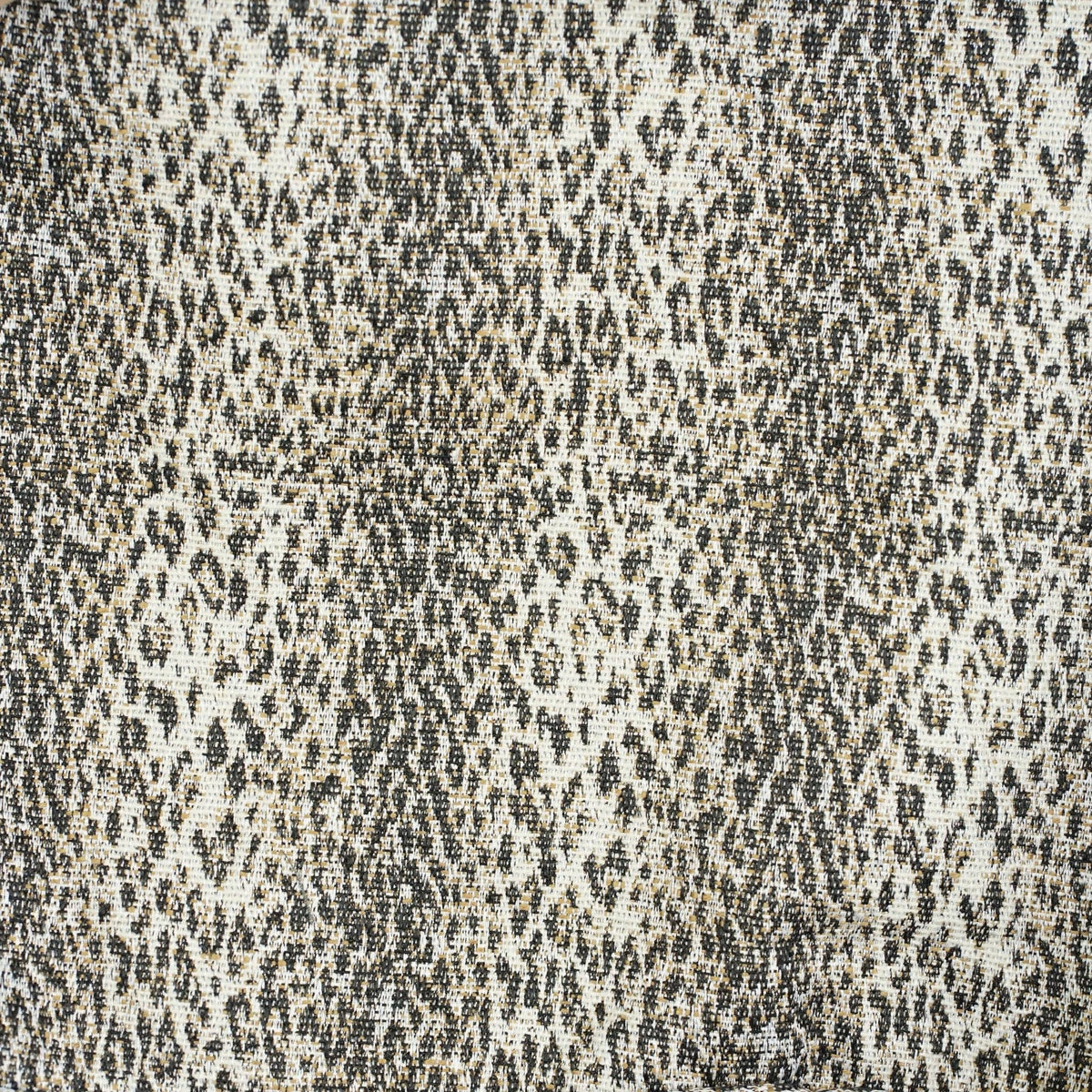 Leopard Jacquard Large Zippered Tote Bag – Beige & Black (Leo)
