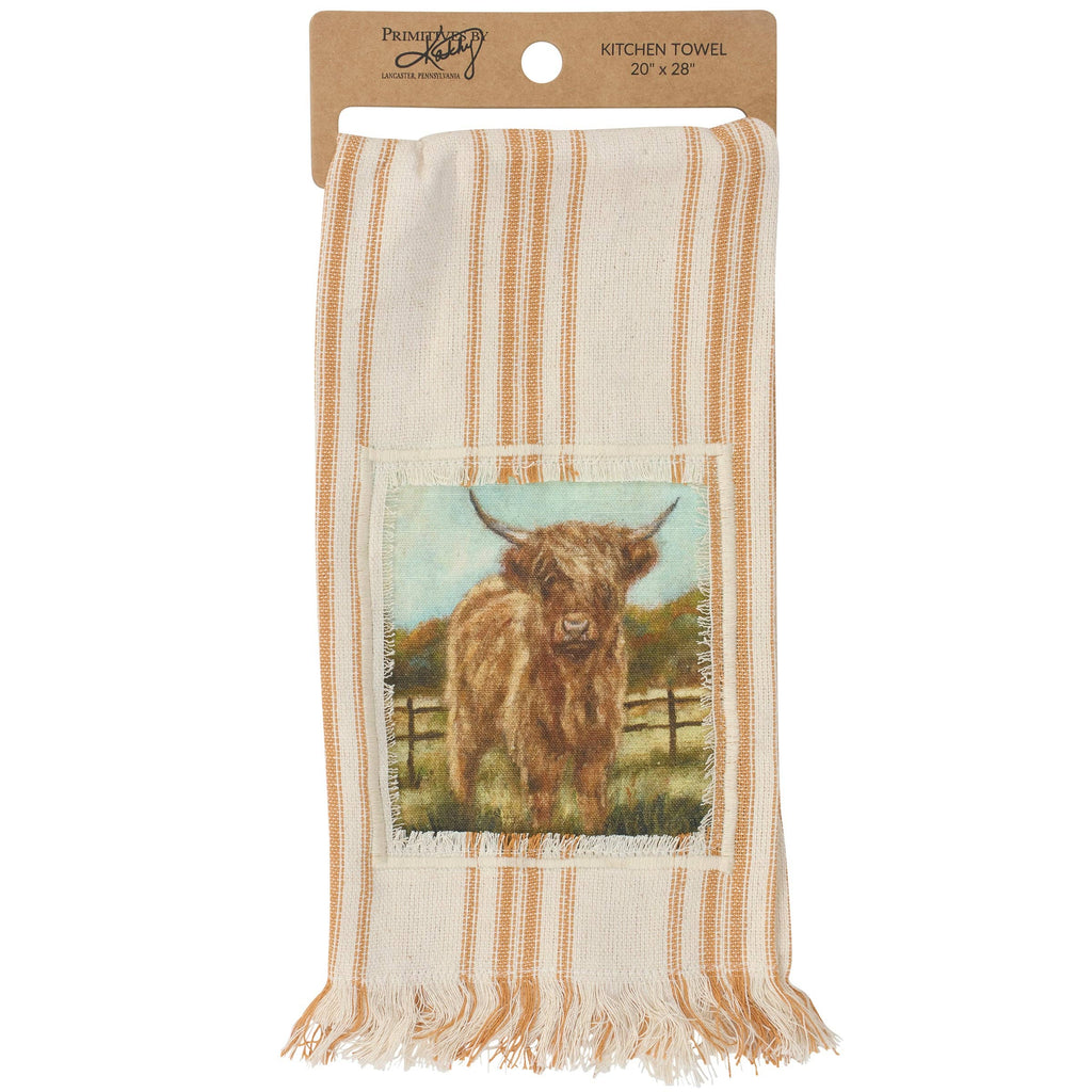 Fall Highland Kitchen Towel