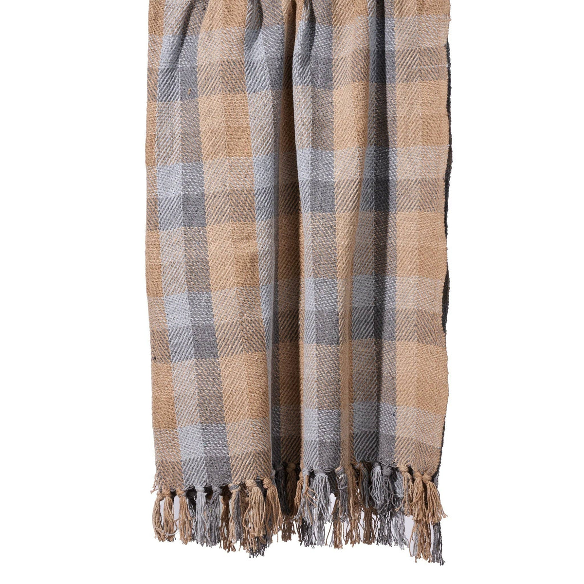 Naya Recycled Blanket - Gray, Tan, Blue