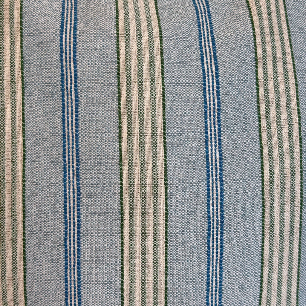 Striped Jacquard Squared Makeup Bag – Blue & Green (Cata)