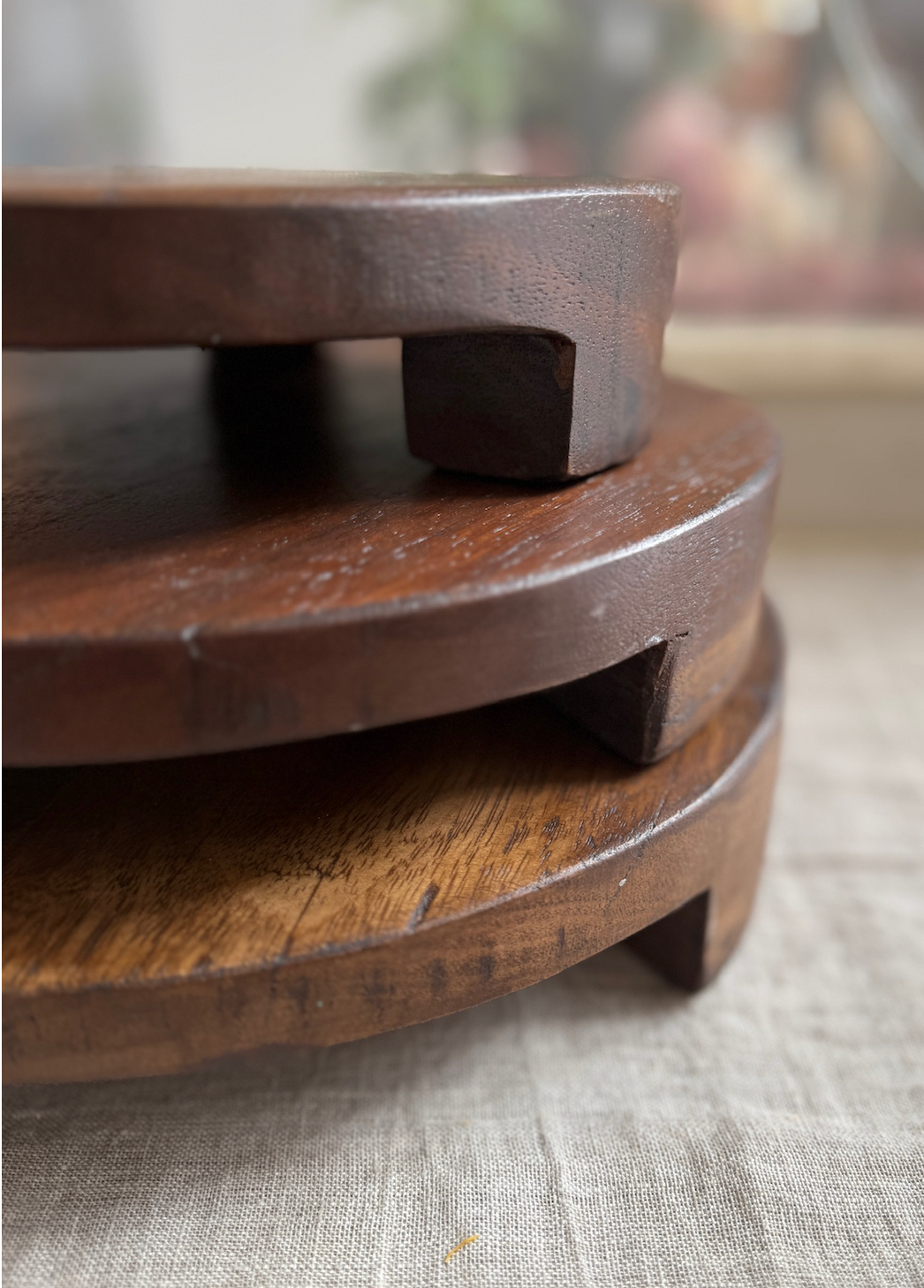 Found Wood Pedestal Large