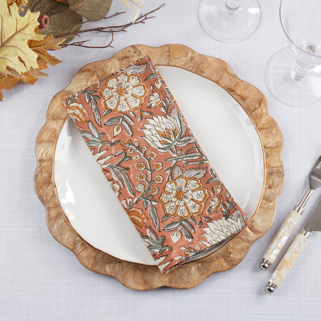 Botanical Pattern Cotton Decorative Napkins