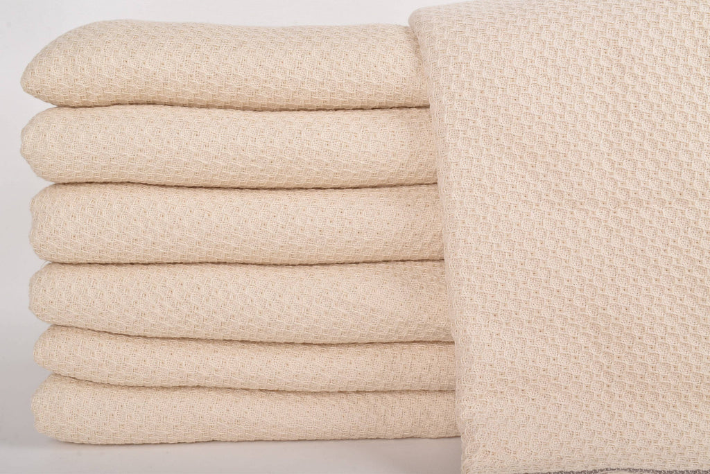Handwoven Cotton Blanket, Luxurious Brown Throw