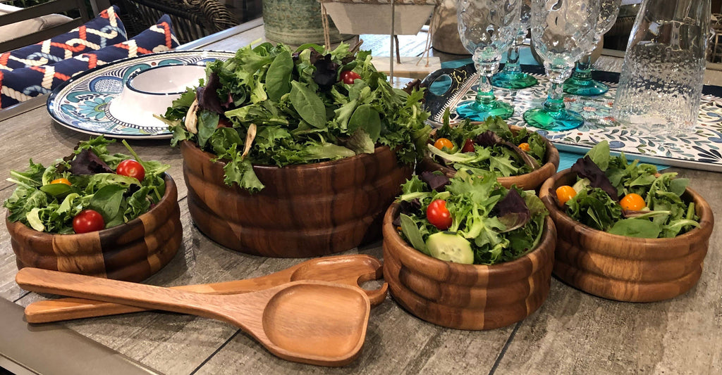 7 Pc Extra Large Salad Bowl w Servers & 4 Ind - 330C-7