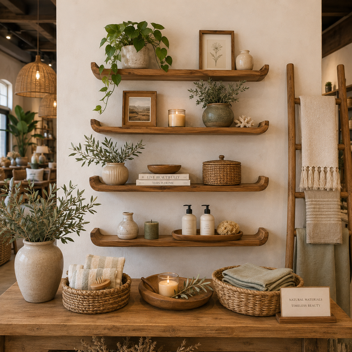 Floating Shelf (Pair) Teak  Wood