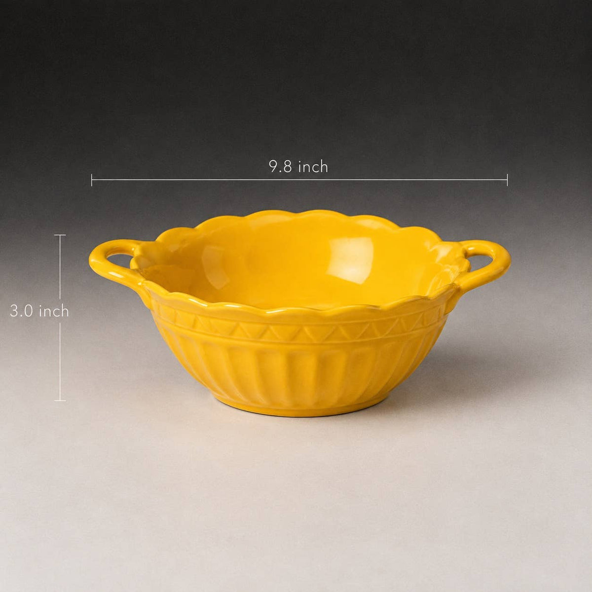 Irregular Handcrafted Ceramic Bowl with Handles