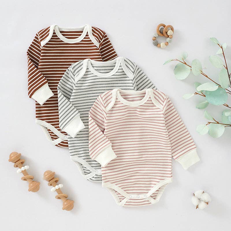 Striped Baby Onesie Soft Cotton Casual Bodysuit