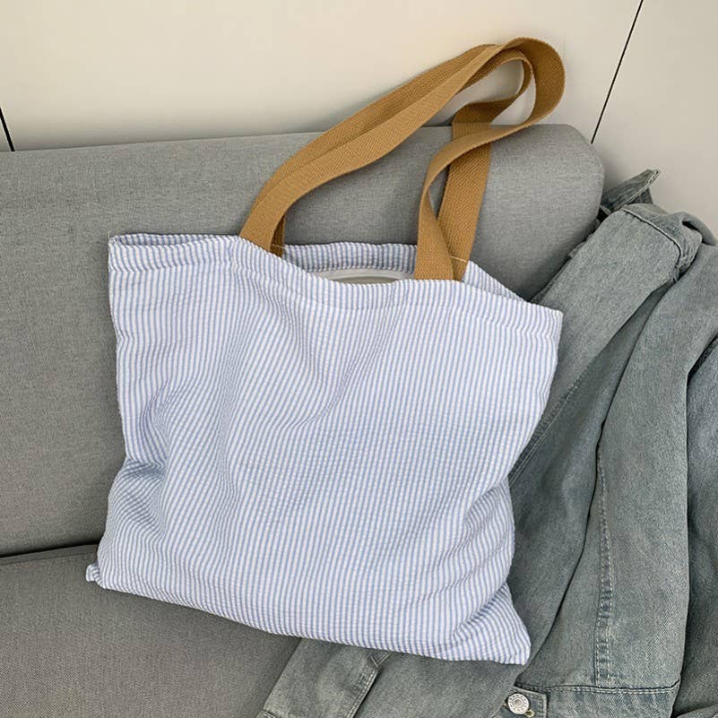 Large colorful stripe Shoulder Tote Bag | 40P585
