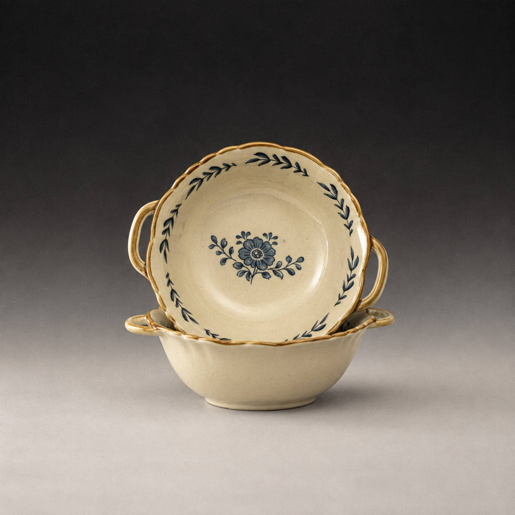 Irregular Handcrafted Ceramic Bowl with Handles