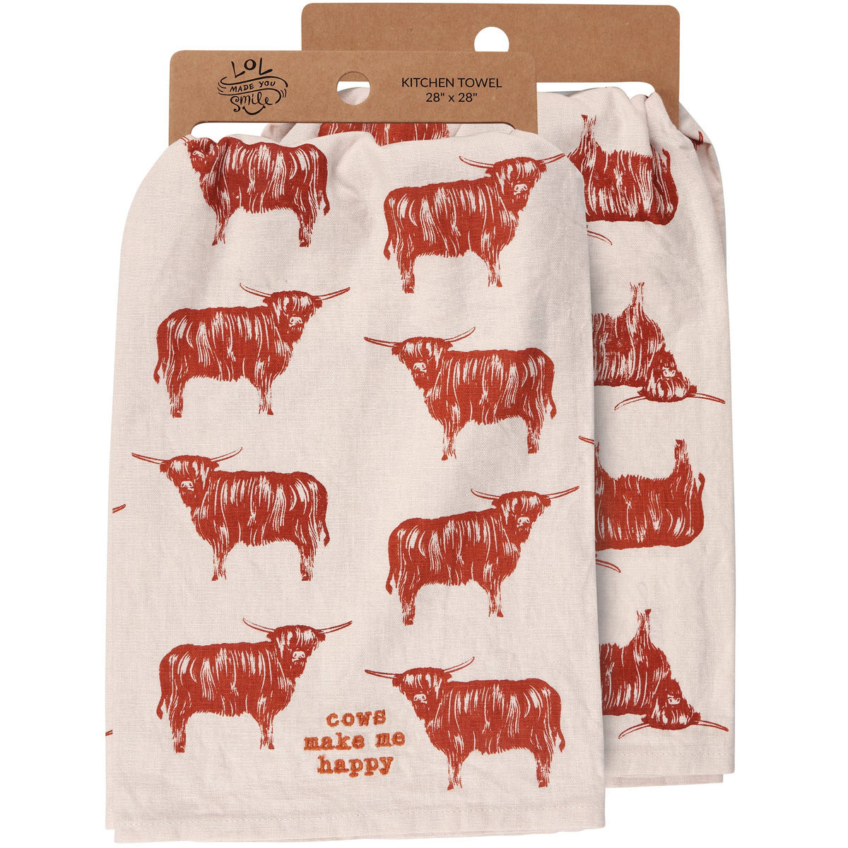 Cows Make Me Happy Kitchen Towel