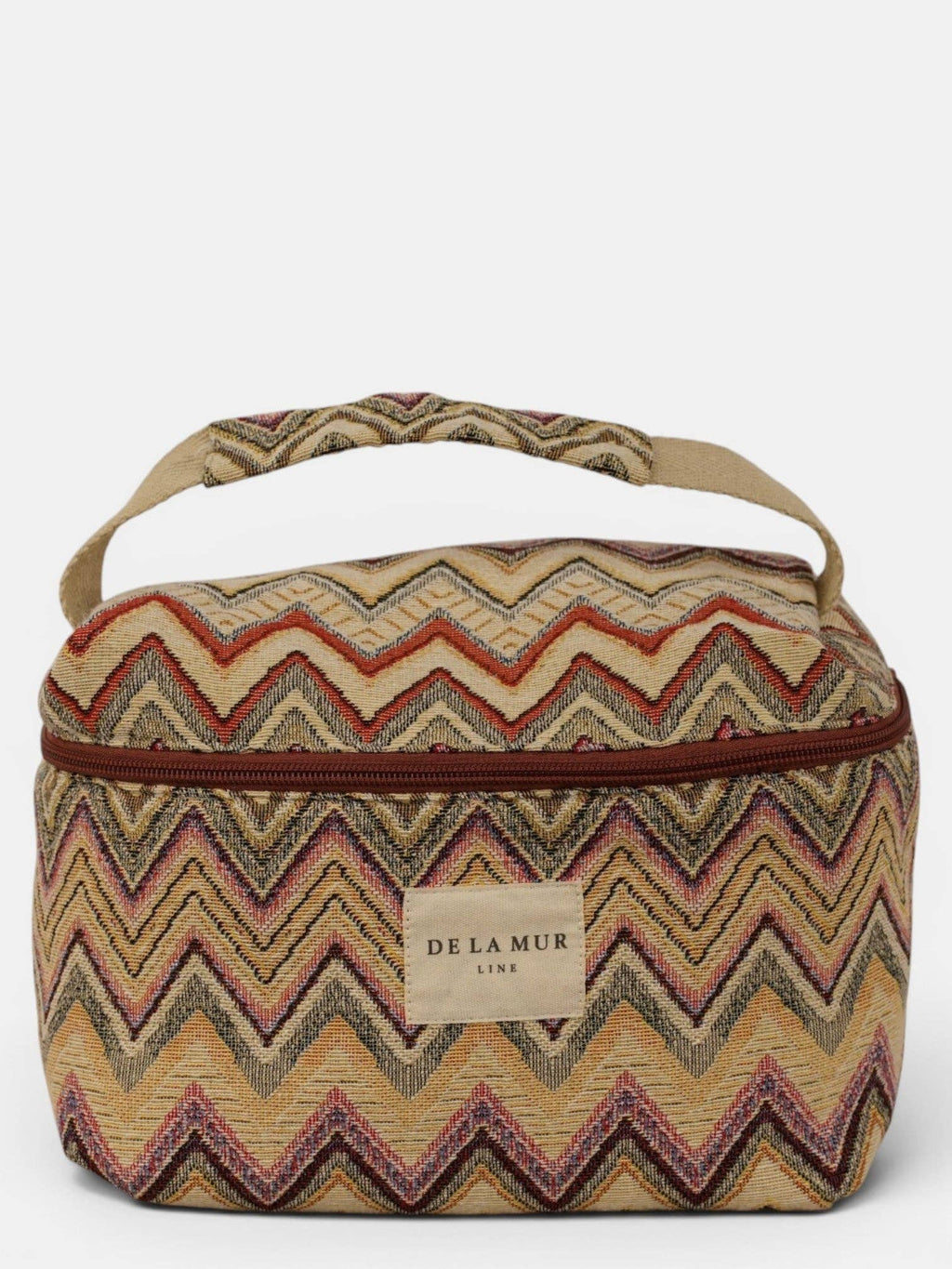 Zigzag Jacquard Large Squared Makeup Bag – Multicolor (Kers)