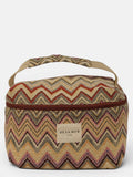 Zigzag Jacquard Large Squared Makeup Bag – Multicolor (Kers)