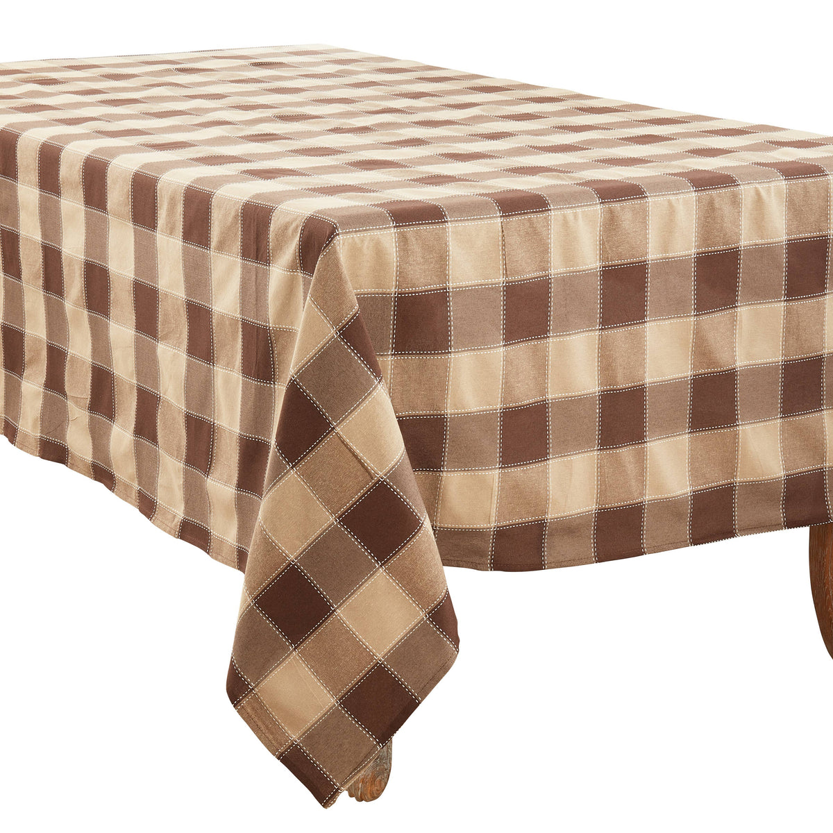 Stitched Plaid Tablecloth