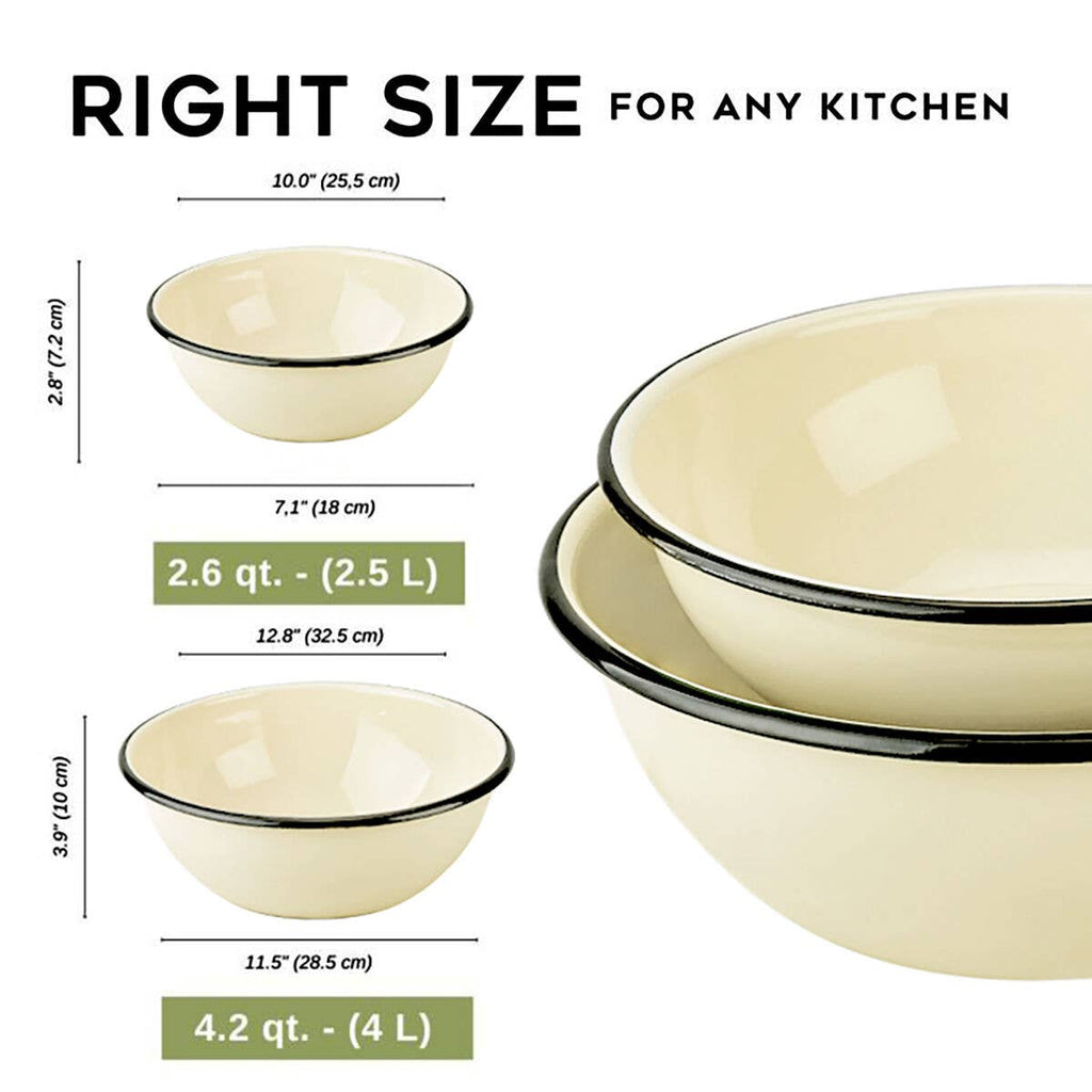 Ivory Vintage Enamel Bowl