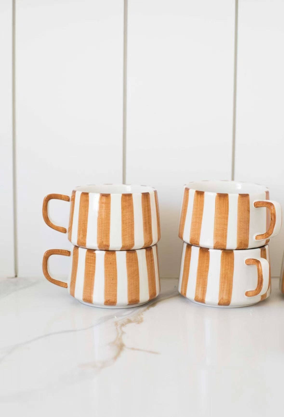 Striped Ceramic Mugs