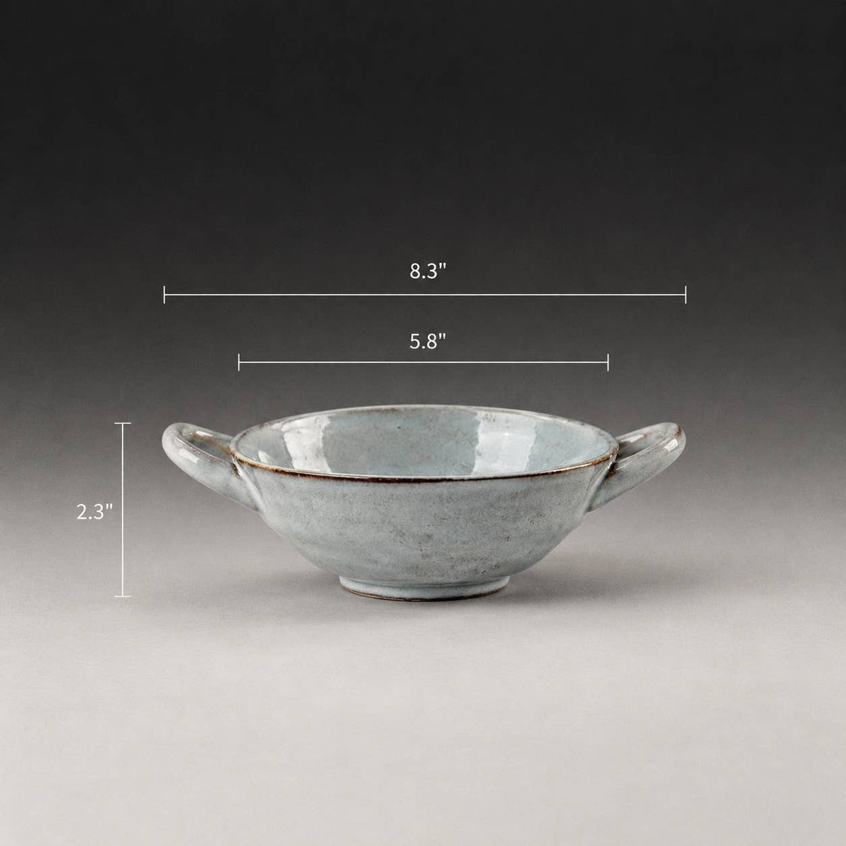 Irregular Handcrafted Ceramic Bowl with Handles