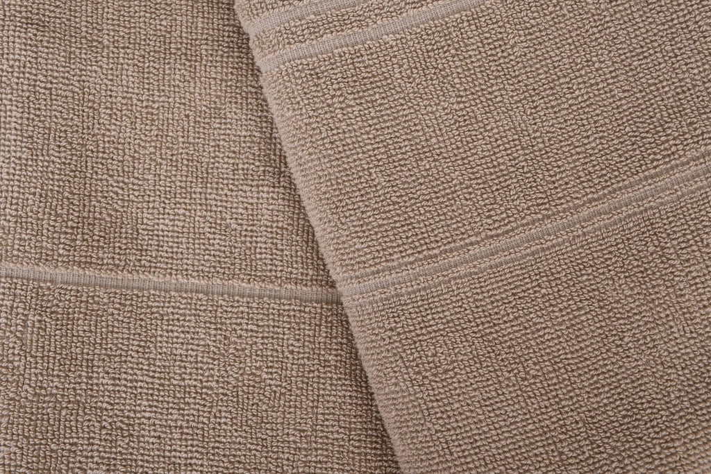 Organic Turkish Beach Towel, Beige Striped Cotton Peshtemal