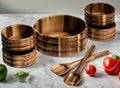 7 Pc Extra Large Salad Bowl w Servers & 4 Ind - 330C-7