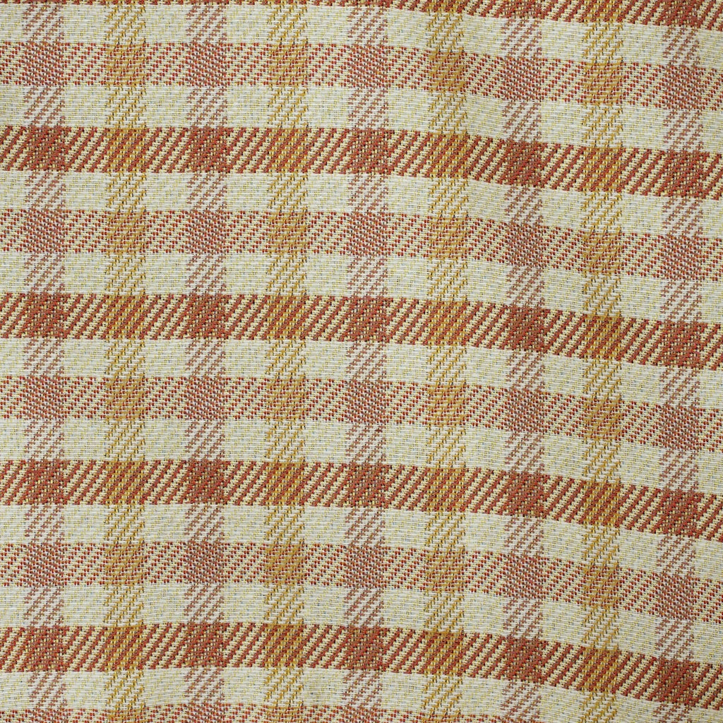 Gingham Jacquard Large Zippered Tote Bag – Terracotta & Orange (Zia)