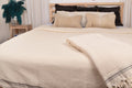 Handwoven Cotton Blanket, Luxurious Brown Throw