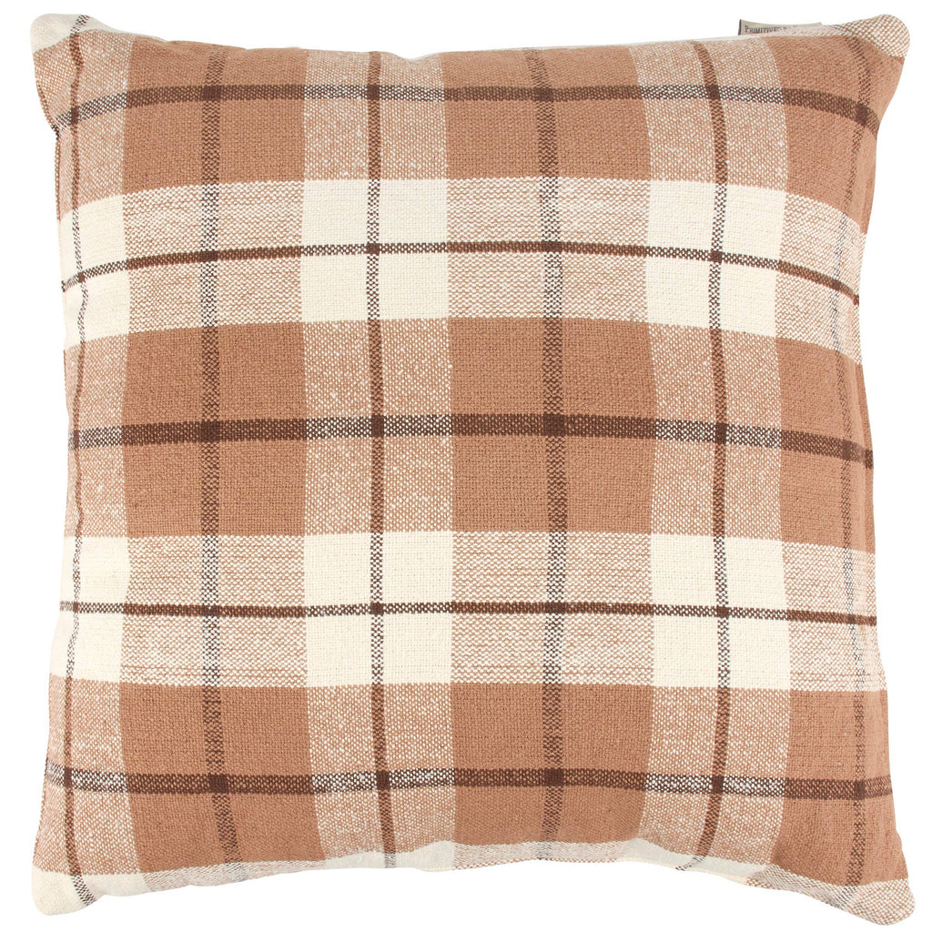 Brown Plaid Pillow
