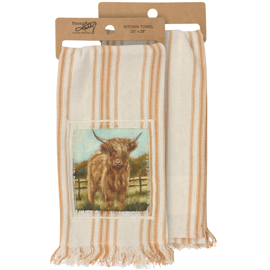 Fall Highland Kitchen Towel