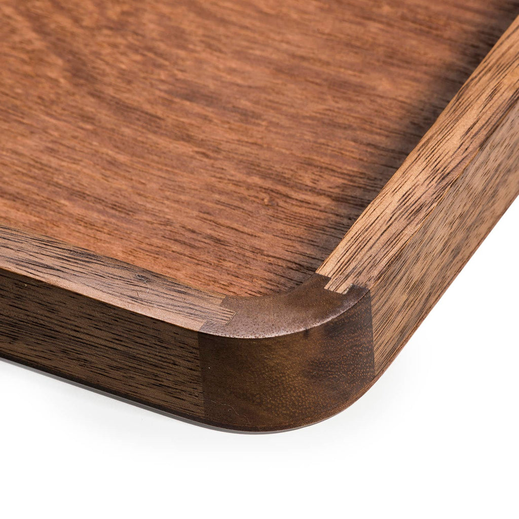 Acacia Wood Serving Tray, 18"x 14"  with  Rounded Corners
