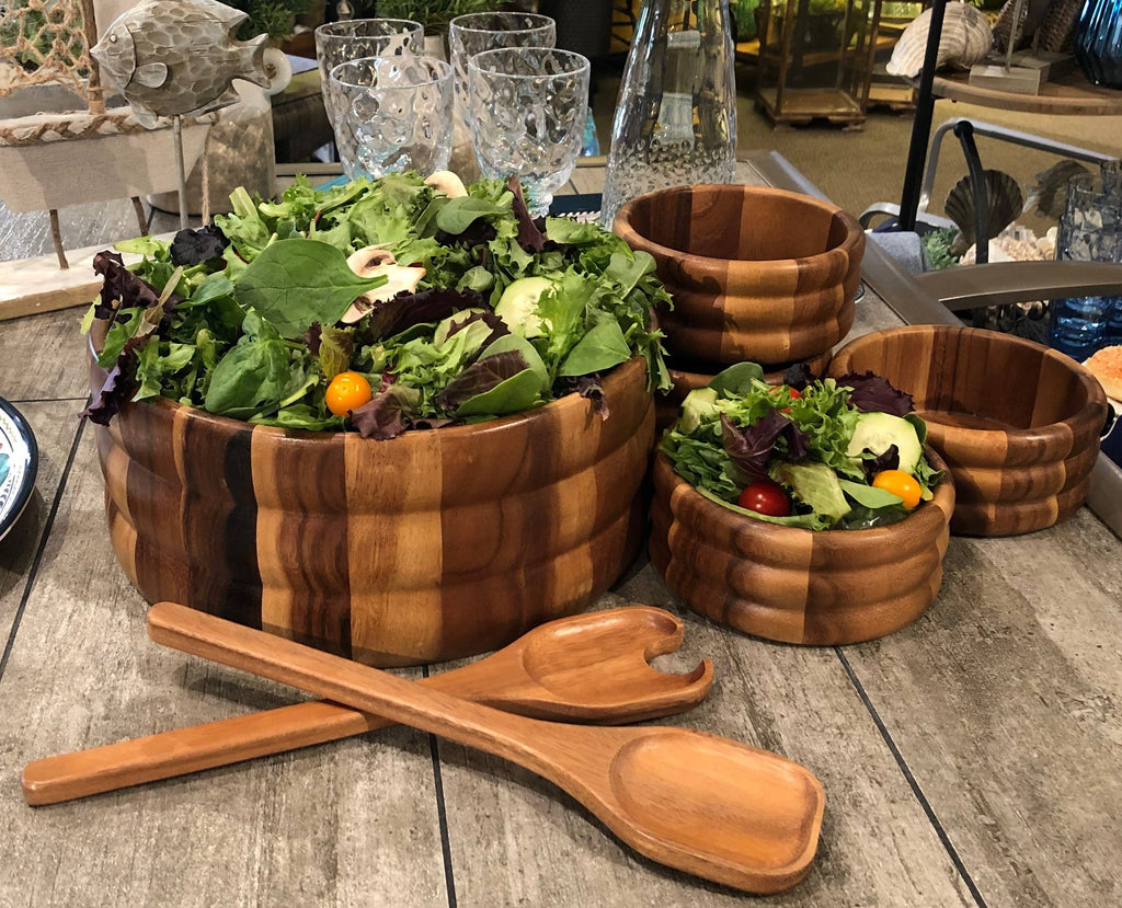 7 Pc Extra Large Salad Bowl w Servers & 4 Ind - 330C-7