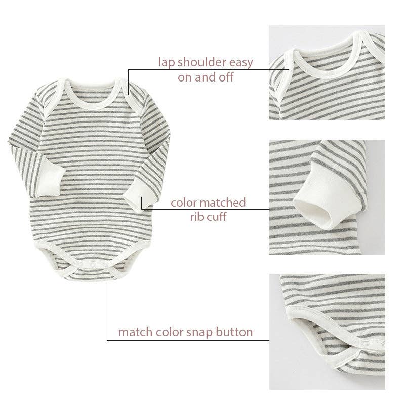 Striped Baby Onesie Soft Cotton Casual Bodysuit