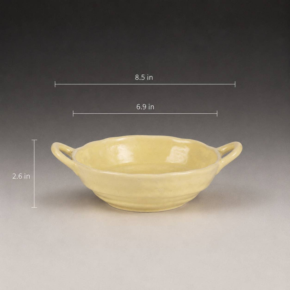 Irregular Handcrafted Ceramic Bowl with Handles