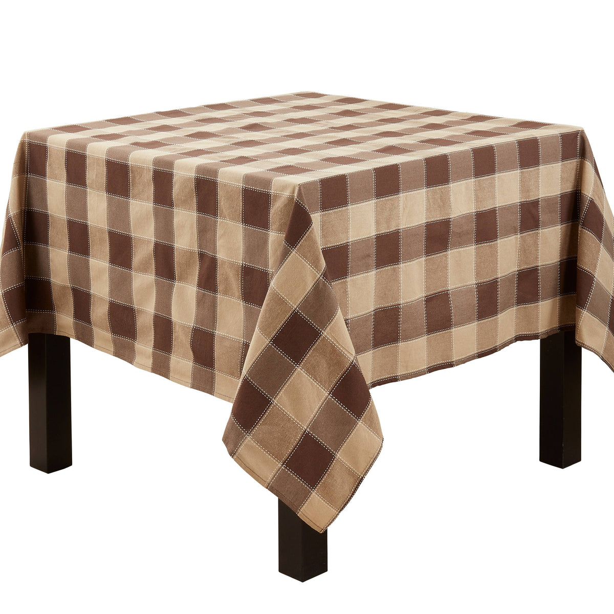 Stitched Plaid Tablecloth