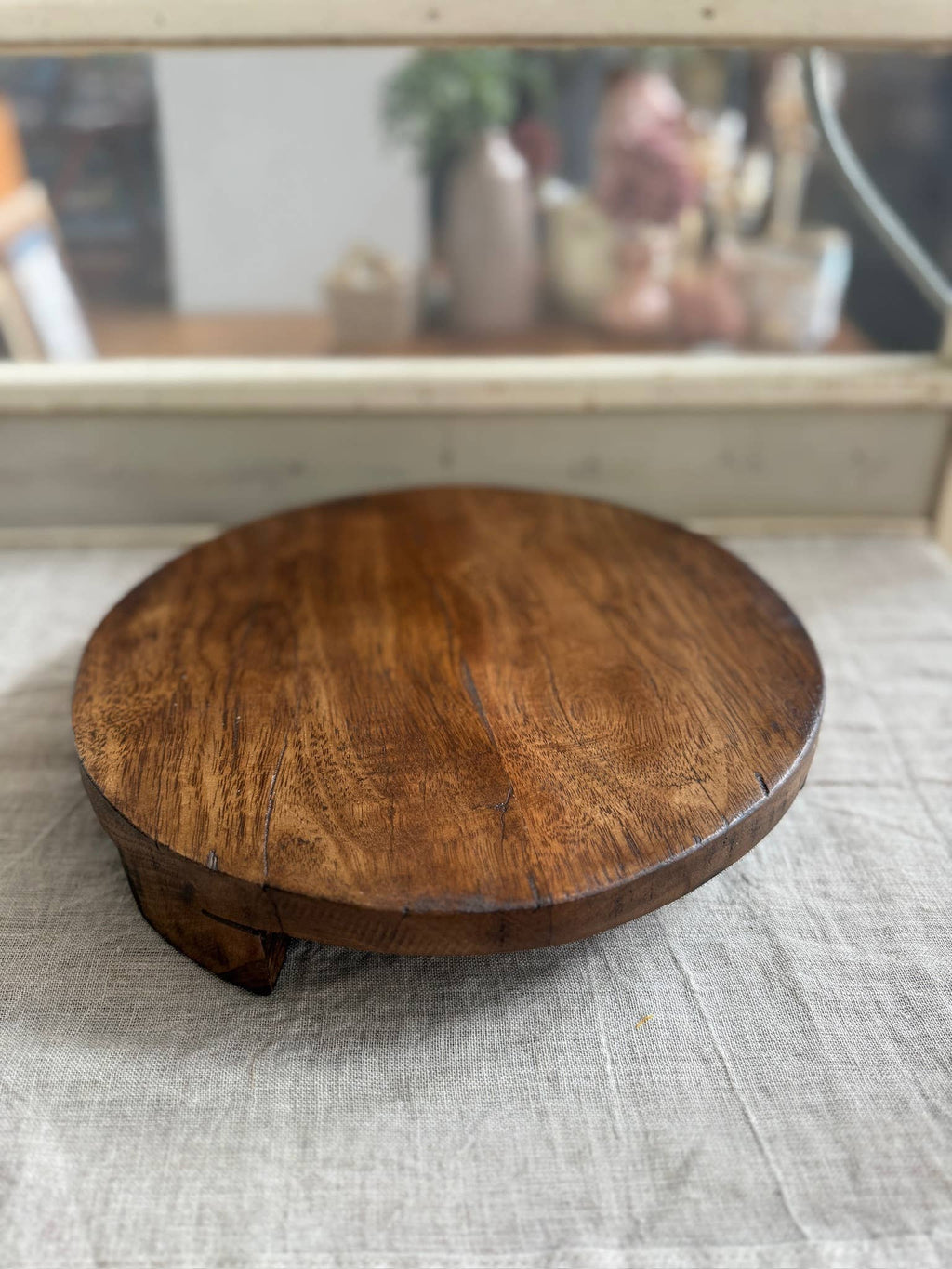 Found Wood Pedestal Large
