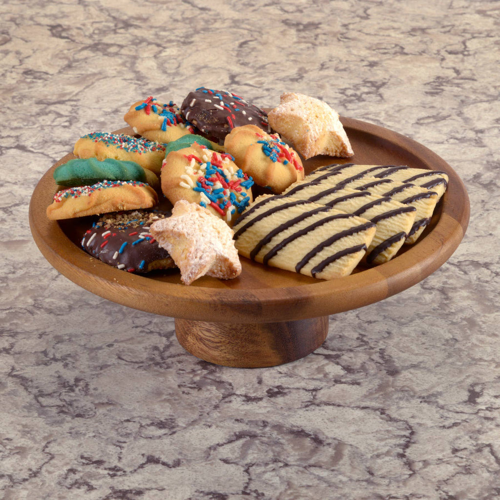Cake Stand - large - Natural Acacia Base