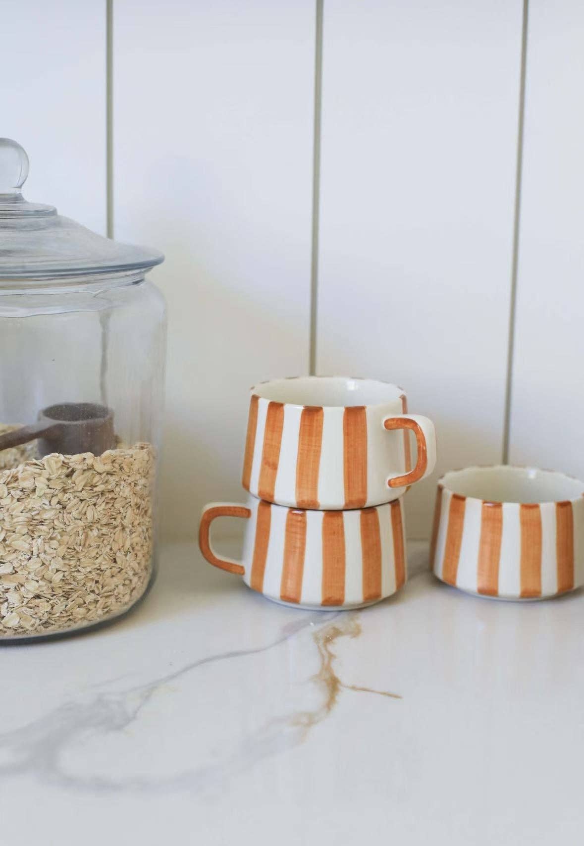 Striped Ceramic Mugs