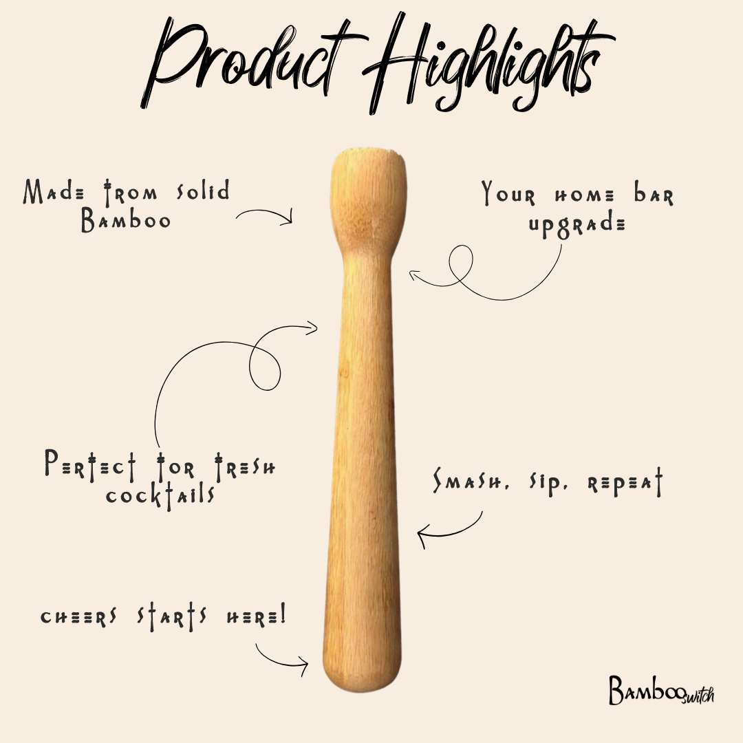 Bamboo Cocktail Muddler | Summer Bestseller