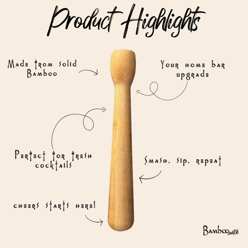 Bamboo Cocktail Muddler | Summer Bestseller