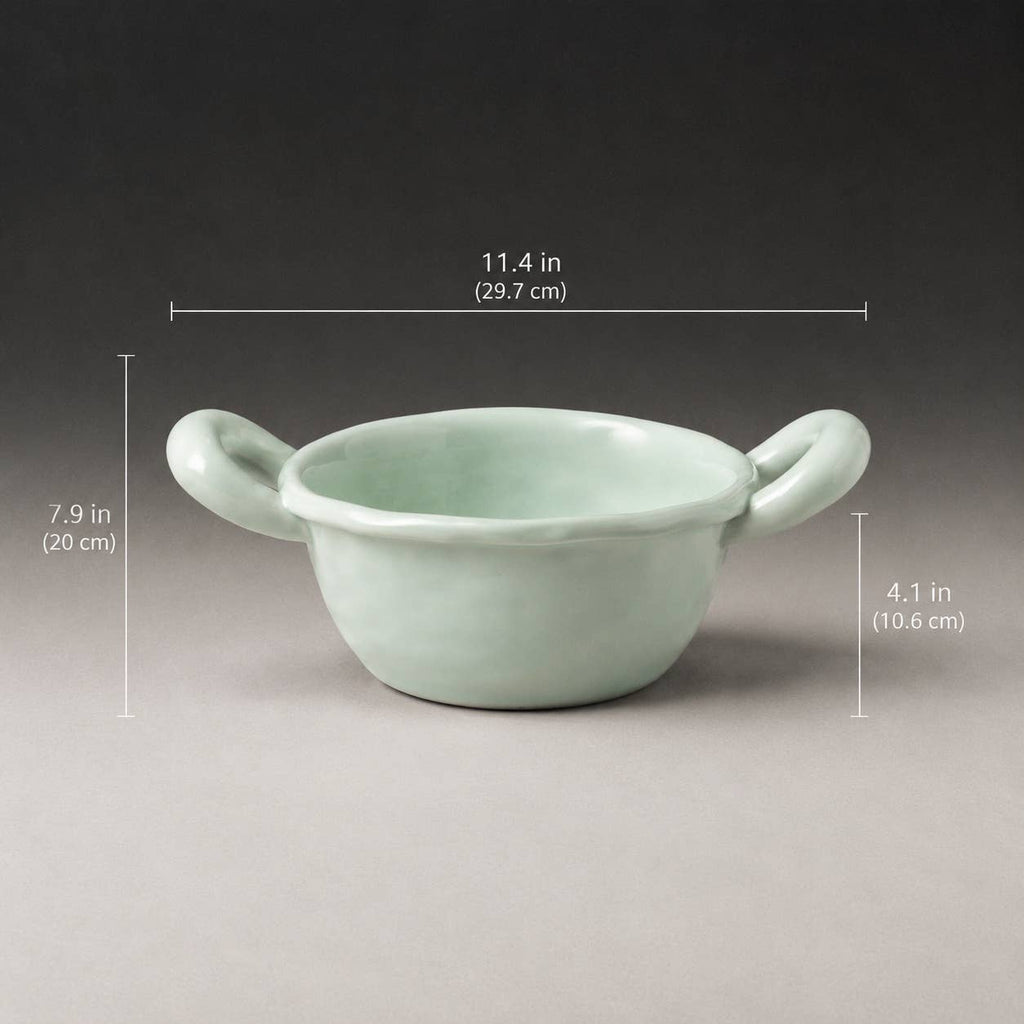 Irregular Handcrafted Ceramic Bowl with Handles