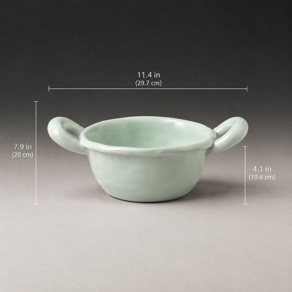 Irregular Handcrafted Ceramic Bowl with Handles