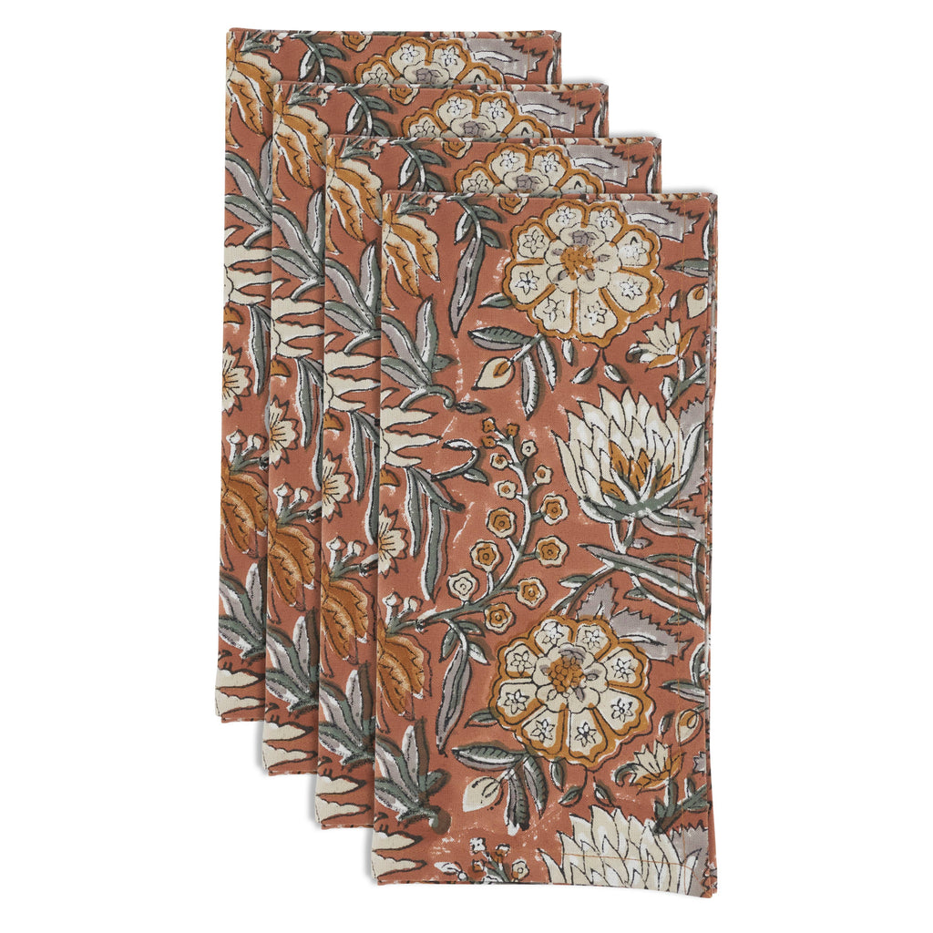 Botanical Pattern Cotton Decorative Napkins