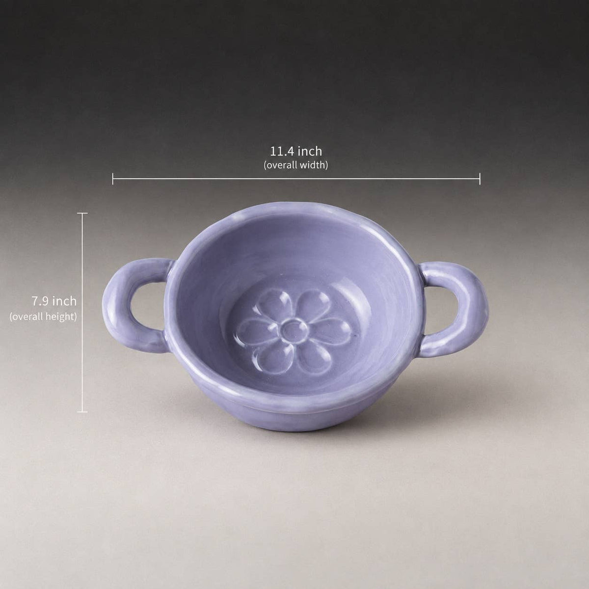 Irregular Handcrafted Ceramic Bowl with Handles